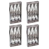 24 teiliges Edelstahl Fischbesteck für 12 Personen Fischgabel Fischmesser Fisch...