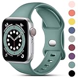 CeMiKa Kompatibel mit Apple Watch Armband 38mm 40mm 41mm, Ersatz Silikon Sport...