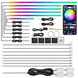 Dream+Color Acrylic Interior Car LED Strip Light with Wireless APP, RGB 18 in 1...