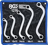 BGS 1216 | Doppel-Ringschlüssel-Satz | 5-tlg. | S-Form | SW 10 x 11 - 18 x 19...