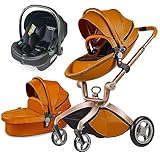 Hot Mom Kinderwagen Klassik Kombikinderwagen 3in1/2in1 set,...