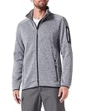 CMP - Knit-Tech-Fleecejacke für Herren, Eis-Titan-Schwarz, 50