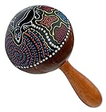 Wogeka - Maraca Klapper Rassel - Handarbeit Kokos Musikinstrument Maraka Mus102