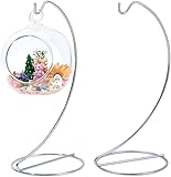 DELORIGIN 2 Stück Ornament Ausstellungsstand Halter Glaskugel Silber...