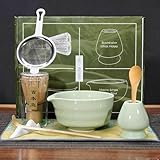 Matcha Set - 8 stück Matcha Besen Set,Matcha Schale mit Auslauf Japanisches...