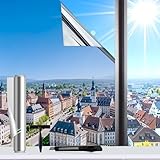 Evofensteere (Silber 44.5X200cm) UV-Schutz Sonnenschutzfolie Fenster innen oder...