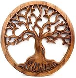 Trintura Lebensbaum Wanddeko Holz – 20 cm Baum des Lebens aus Akazienholz...