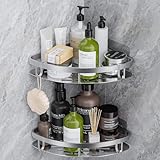 GlasFlength Duschablage Ohne Bohren Ecke, 2 Stück Badezimmer Organizer...
