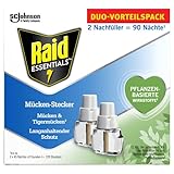 Raid Essentials Mückenstecker 45 Nächte Nachfüller, Elektrischer...
