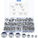 325 Stk Sechskantmuttern Set, Sicherungsmuttern Selbstsichernde Muttern,...