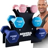 Miweba Sports Neopren Hantelset NKH120 | 𝐏𝐫𝐨𝐟𝐢 Hantel - Hexagon...