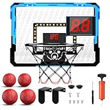 ZWOOS Basketballkorb Indoor Set für Kinder, Mini Basketballkorb Mit 4 Ball,...