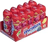 Mentos Gum Pot wild Fruits | Zuckerfrei | Waldfrüchte & Limette | 10 Dosen (je...