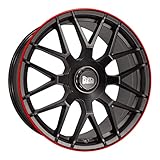 MAM Felgen MAM GT1 19 Zoll Alufelge 9,5J 5/112 ET30 66,6 MATT BLACK LIP RED,...