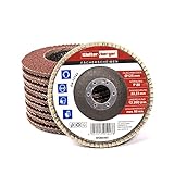 Woltersberger® Fächerscheiben | Ø 125mm | Korn 40 | 10 Stück | Braun für...