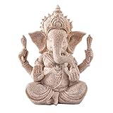 Kitchnexus Ganesha Buddha Statue Kleine Sandstein Skulptur Elefant Statue Buddha...