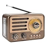 Retro Radio mit Bluetooth, AM/FM/SW Kofferradio mit Bluetooth 5.3, Küchenradio...