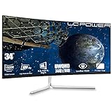 LC-POWER LC-M34-UWQHD-100-C-V3 Curved PC Monitor 34' Ultra Wide 3440 x 1440,...