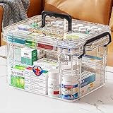 Doppelschichtiger Medizin-Organizer mit mehreren Gittern, tragbarer...