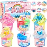 Buntes Schleim-Set,6 Pack Axolotl Slime Kit, Cloud Slime, Butter Slime & Galaxy...