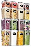 L LONGANCHANG Vorratsdosen mit Deckel Luftdicht Set of 16, BPA frei,...