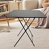 Generisch Tragbarer quadratischer Klapptisch 60x60x70 cm – Edelstahl...