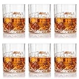 WinGluge 6 Stück Whiskey Glas, 330ml Wassergläser, Whiskeyglas Geschenke...