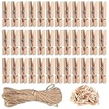 160 Stück Wäscheklammern Holzwäscheklammern Klein Holz, 3,5cm Mini...