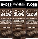 Syoss Color Glow Pflegende Haartönung Kühles Braun (3x 100ml), semi-permanente...