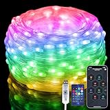 10M Lichterkette mit Farbwechsel,[99+ Modi] 100LEDs Wasserdicht RGB Smart IC...