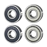 4 Stück Kugellager 608rs, ABEC-9 Rillenkugellager Kohlenstoffstahl Miniatur...
