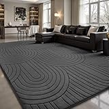 Treeboy Kurzflor Teppich Wohnzimmer, Teppich Groß 140 x 200 cm, 3D...