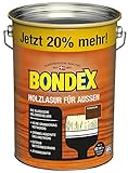 Bondex Holzlasur für Außen Nussbaum 4,8 L für 62 m² | Hoher Wetter- und...