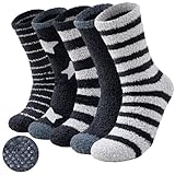 Niorasen 5 Paar Kuschelsocken für Herren, Rutschfeste Thermosocken, Warme...