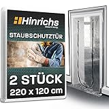Hinrichs 2x Staubschutztür mit Reißverschluss - 220x120cm - Bautür...