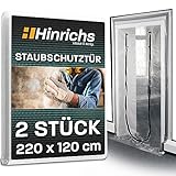 Hinrichs 2x Staubschutztür mit Reißverschluss - 220x120cm Staubschutztüren -...