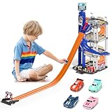 Yilingchild Parkhaus Spielzeug für Kinder, 4-Ebenen-Garage Spielzeug-Set mit 4...