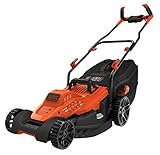 Black+Decker Elektro-Rasenmäher mit Fahrradlenker-Griffdesign BEMW481BH (1.800...