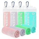 Sukeen Kühlendes Handtuch, Eishandtuch, 4 Stück (100 x 30 cm), kühlendes...