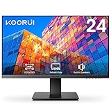 KOORUI Monitor 24 Zoll mit Lautsprecher, IPS PC Monitor, Rahmenlos Bildschirm,...