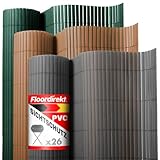 Floordirekt PVC Sichtschutz für Garten, Balkon & Terrasse Sichtschutzzaun |...