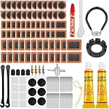 Ysimple 108 Stück Fahrrad Flickzeugt Set, 86 Flicken Fahrradschlauch Reifen...