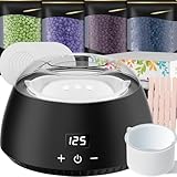 CITHOT Waxing Set, LCD-Display, Silikonschale, Wachswärmer Wachs Haarentfernung...