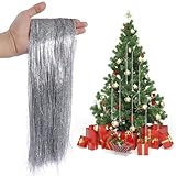 Binlava Lametta Weihnachtsbaum, 3000 Stränge Lametta Silber für Weihnachten,...