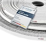 STEIGNER 5m Bürstendichtung selbstklebend GRAU, Dichtungsbürste Türdichtung...