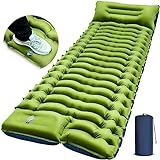 Yuzonc Isomatte Camping Selbstaufblasend, Camping Luftmatratze mit Fußpresse...