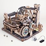 ROKR 3D Puzzle Erwachsene Elektrische Kugelbahn,Marble Spaceport 3D Wooden...