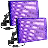 MEEKBOS 2er-Set UV Schwarzlicht Strahler 300W, LED Blacklight Fluter mit...