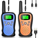 Walkie Talkie Kinder 2er Set, Pakinui Walky Talky mit 1000mAh Aufladbar Akku,...