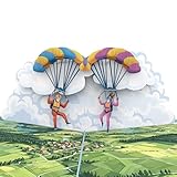 MOKIO® Pop-Up Karte – Paragliding/Fallschirmsprung – 3D Grußkarte zum...